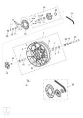 Rear Wheel - Scrambler 1200 XE up to VIN AC8498