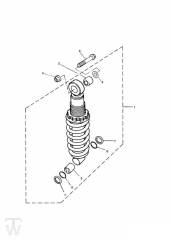 Rear Suspension Unit up to VIN009082 900ccm + all 750ccm - Trident