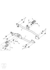 Footrests RIII Roadster & X - Rocket III Roadster