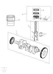 Crank Shaft Connecting Rod Piston - Rocket III Classic