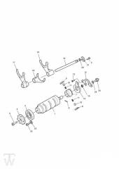 Gear Selector Drum Gear Selector Forks - Legend TT