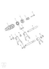 Gear Selector Drum Gear Selector Forks - Tiger Explorer