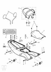 Heckverkleidung Sitze - Speed Triple 885 955 bis FIN141871