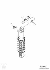 Rear Suspension Unit 900ccm from VIN029156 - Speed Triple Carburator