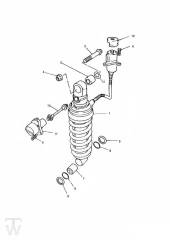 Rear Suspension Unit 750ccm - Speed Triple Carburator