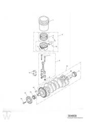 Kurbelwelle Pleuel Kolben - TT600