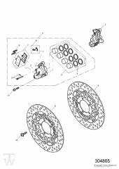 Front Wheel Caliper Breakdisc - TT600