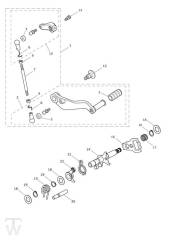 Gear Selection Shaft Pedal Gears - Trophy 1215