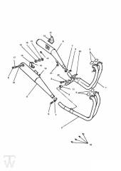 Exhaust 4Zylinder from VIN004902 - Trophy up to Fin29155