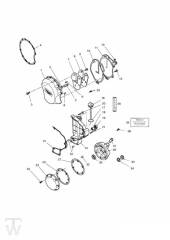 Motordeckel 4Zylinder Silber bis FIN004901 - Trophy bis Fin29155