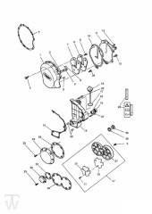 Engine Cover 3Zylinder Grau from VIN004902 - Trophy up to Fin29155