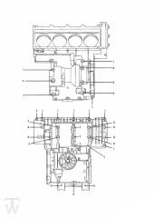 Motorgehäuse Schrauben 4Zylinder bis FIN012657 - Trophy bis Fin29155