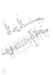 Gear Selector Drum Gear Selector Forks - Trophy up to Fin29155