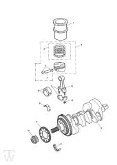 Crank Shaft Piston - Speed Triple 1050 from VIN461332