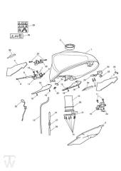 Fueltank from VIN 340148 (ohne ABS) and from VIN 340228 (mit ABS) - Sprint ST 1050