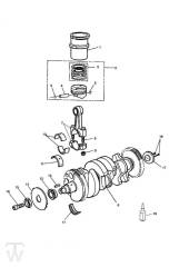 Crank Shaft Connecting Rod Piston - Adventurer up to VIN71698