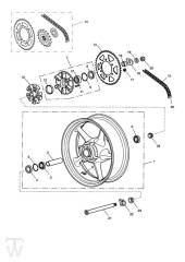 Rear Wheel - Daytona 675 up to VIN381274