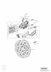 Bremse vorn - Tiger 955i Speiche