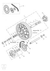 Rear Wheel - Tiger 955i Spoke