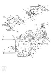 Main Frame Assembly with Crashpad - Daytona 675 from VIN564948