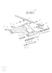 Swingarm without Bobbins - Daytona 675 from VIN564948