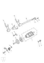 Gear Selector Drum up to Engine340169 - Speed Triple 1050 up to VIN333178