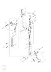 Hauptbremszylinder hinten - Tiger1050 & SE