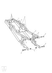 Rear Frame Assembly - Tiger1050 & SE