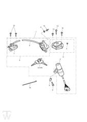 Lockset Ignition up to VIN356389, 361724-370065 US, up to 356464 TW - Street Triple up to VIN560476