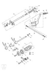 Gear Selection Shaft Gear Selector Drum - America EFI from VIN468390