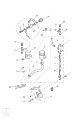 Master Cylinder Assy rear from VIN611135 (+611105) - America LT