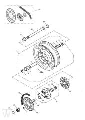 Hinterrad - America EFI bis FIN468389