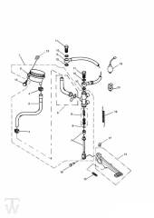 Hauptbremszylinder hinten - Daytona 955i ab FIN1332513