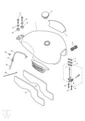 Fueltank from VIN317247 - Bonneville & T100 Carburator