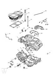 Motorgehäuse silber ab Motor221609 (nicht 229407-230164) - Bonneville & T100 Vergaser