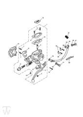 Master Cylinder Assy front - Bonneville T100 EFI & EFI Black