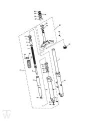 Front Suspension - Bonneville T100 EFI & EFI Black