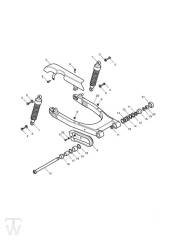 Swingarm - Bonneville T100 EFI & EFI Black