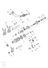 Gear Selection Shaft Gear Selector Drum - Bonneville T120