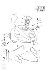 Benzintank bis FIN189197 - Daytona 600 & 650