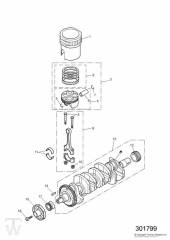 Crank Shaft Connecting Rod Piston - Daytona 600 & 650