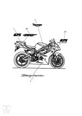 Decal up to 404742 for Weiss, up to 429246 for Red, up to 429652 for Black - Daytona 675 up to VIN564947