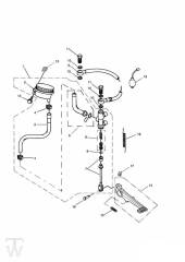 Hauptbremszylinder hinten - Speed Triple 955i ab FIN141872