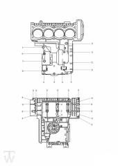 Motorgehäuse Schrauben 4 Zyl schwarz - Trophy ab 029156