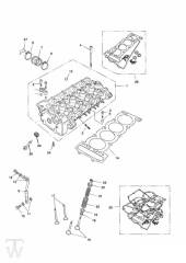 Cylinder Head 4 Zyl Black - Trophy from 029156