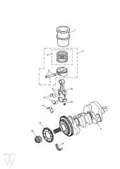 Kurbelwelle Pleuel Kolben - Sprint RS 955 ab FIN 139277