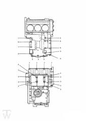 Motorgehäuse grau Schrauben ab FIN 011853 - Sprint Vergaser