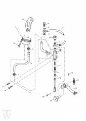 Hauptbremsyzylinder hinten - Sprint ST 955 bis FIN 139276