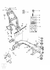 Main Frame Assembly up to VIN 071698 - Thunderbird 900