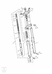 Front Suspension up to VIN 043509 - Thunderbird 900